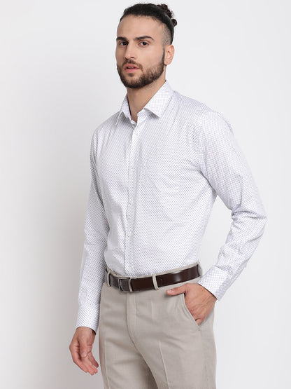 Cantabil Men's White Formal Shirt (6768356262027)