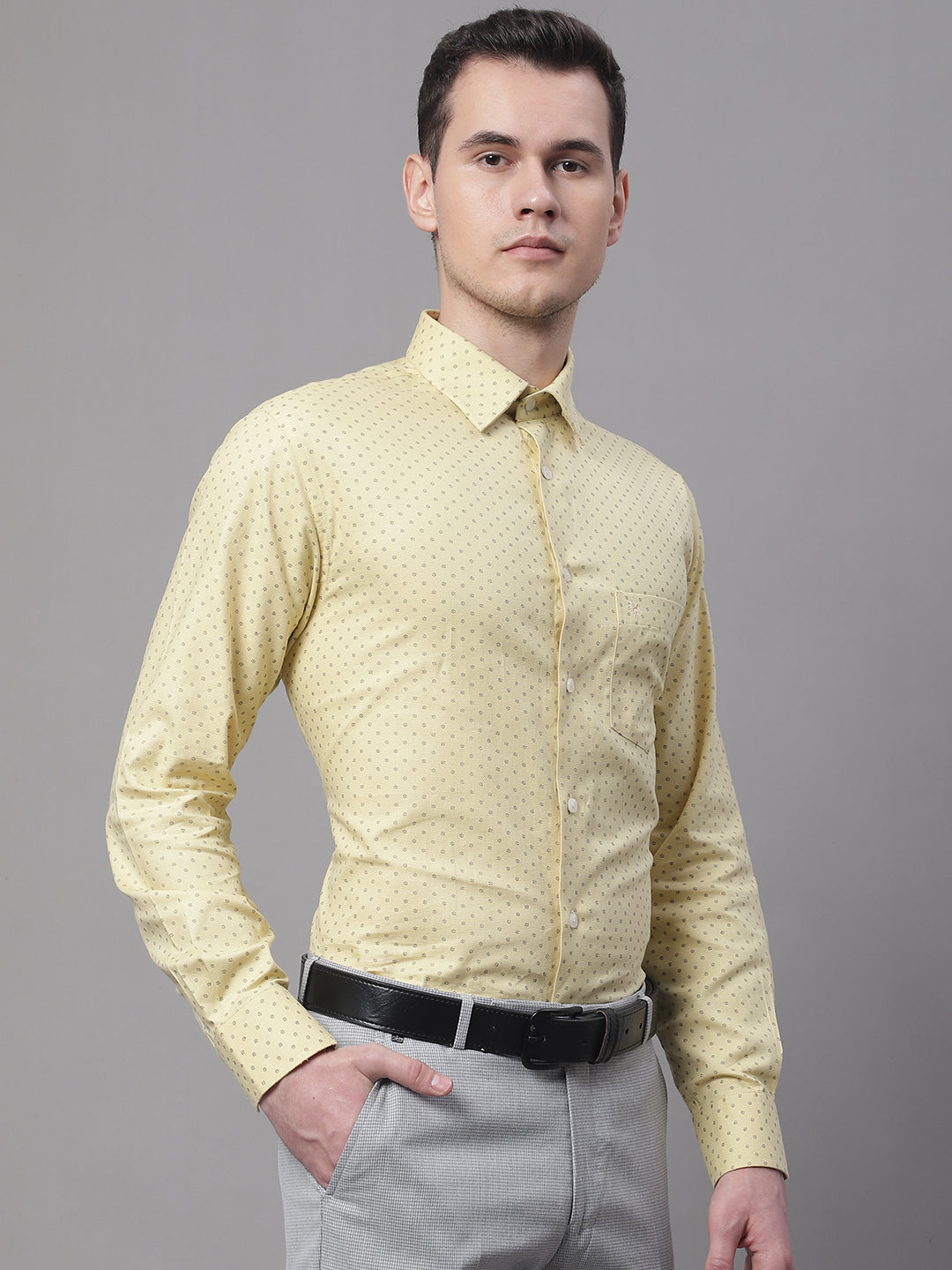 Cantabil Men's Lemon Shirt (7070847467659)