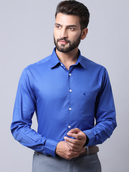 Cantabil Men's Royal Blue Formal Shirt (7004193226891)