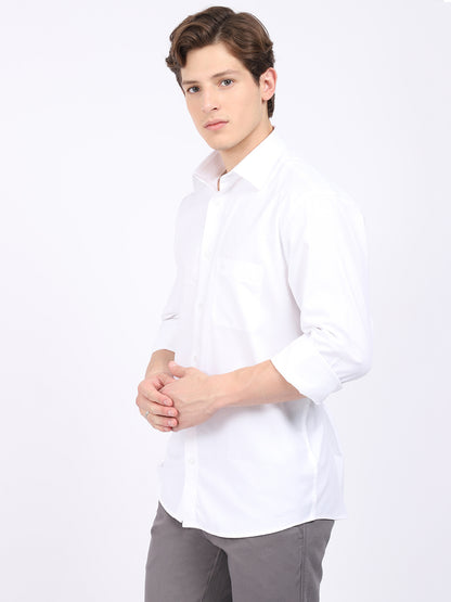 Cantabil Men's White Formal Shirt (6865471963275)