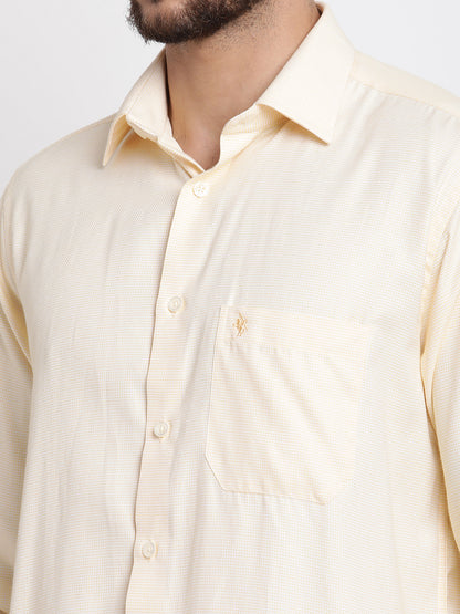 Cantabil Men's Yellow Formal Shirt (6768380805259)