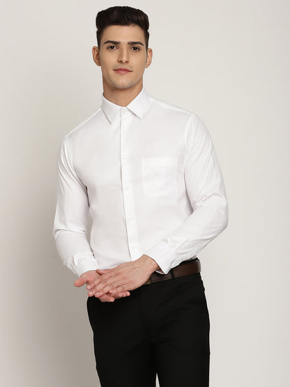 Cantabil Men's White Formal Shirt (6830862041227)