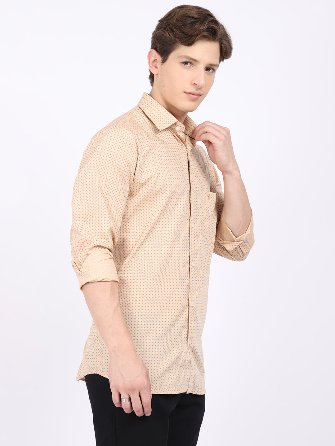 Cantabil Men's Khaki Formal Shirt (6868584693899)