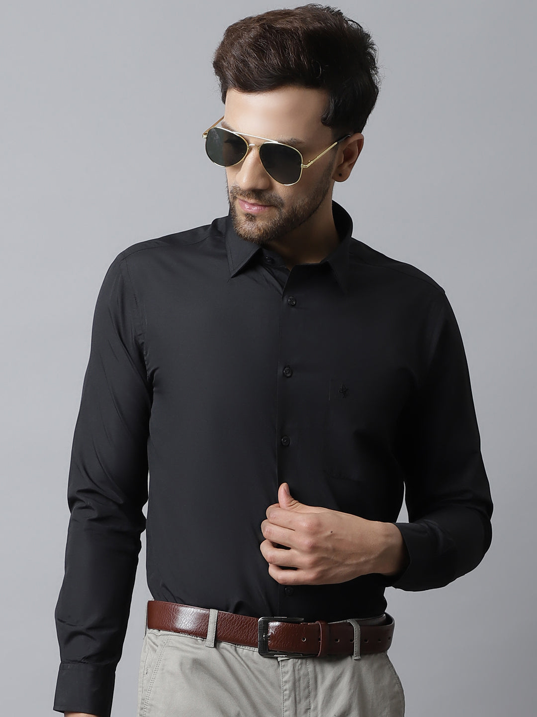 Cantabil Men Black Shirt (7048926232715)