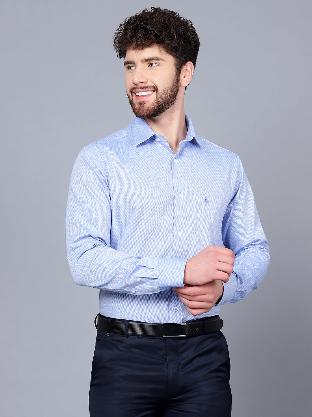 Cantabil Men Blue Shirt (7091389595787)