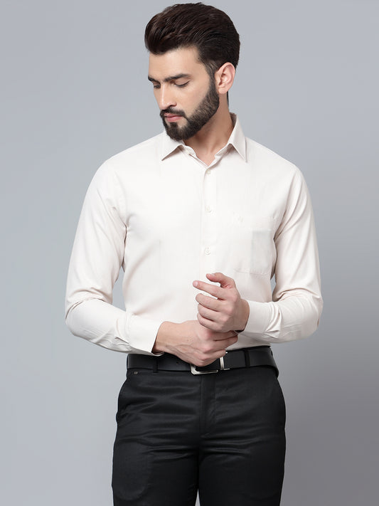 Cantabil Men Beige Shirt (7121329520779)