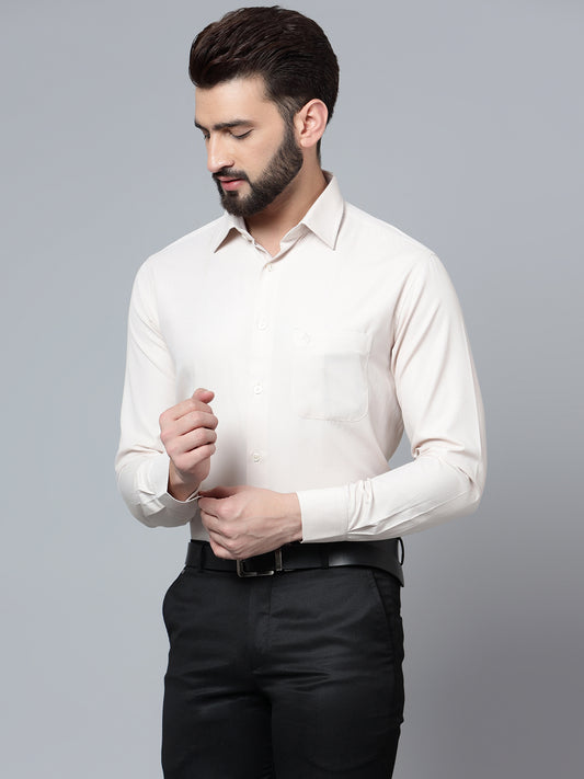 Cantabil Men Beige Shirt (7121329520779)
