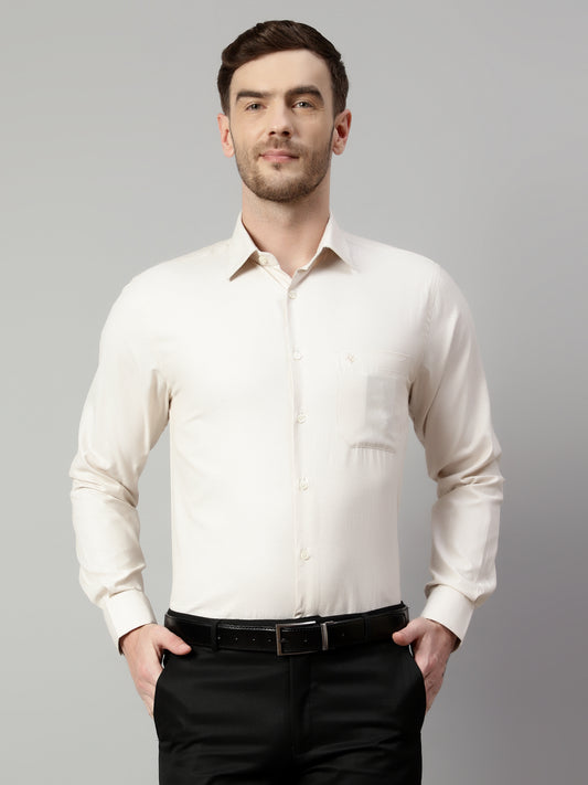 Cantabil Men Beige Shirt (7113763192971)