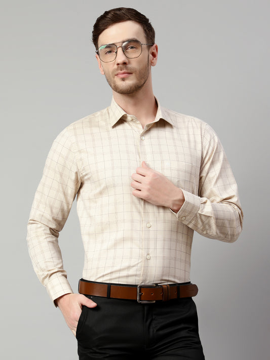 Cantabil Men Fawn Shirt (7113716334731)