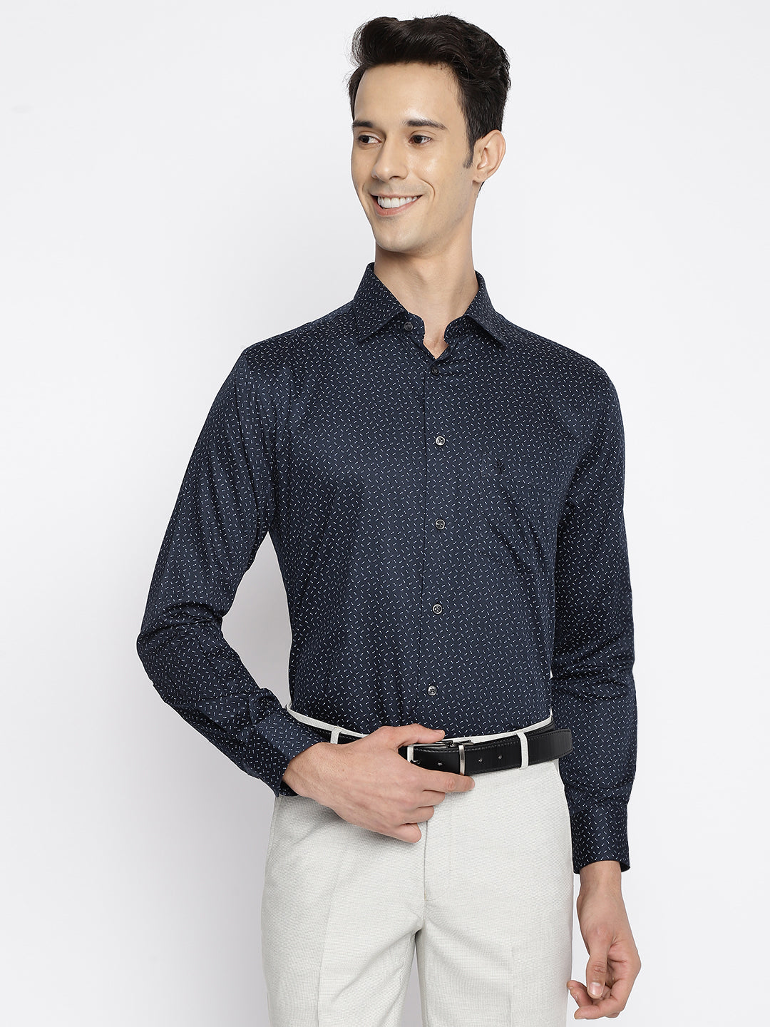Cantabil Navy Mens Shirt (7050602938507)