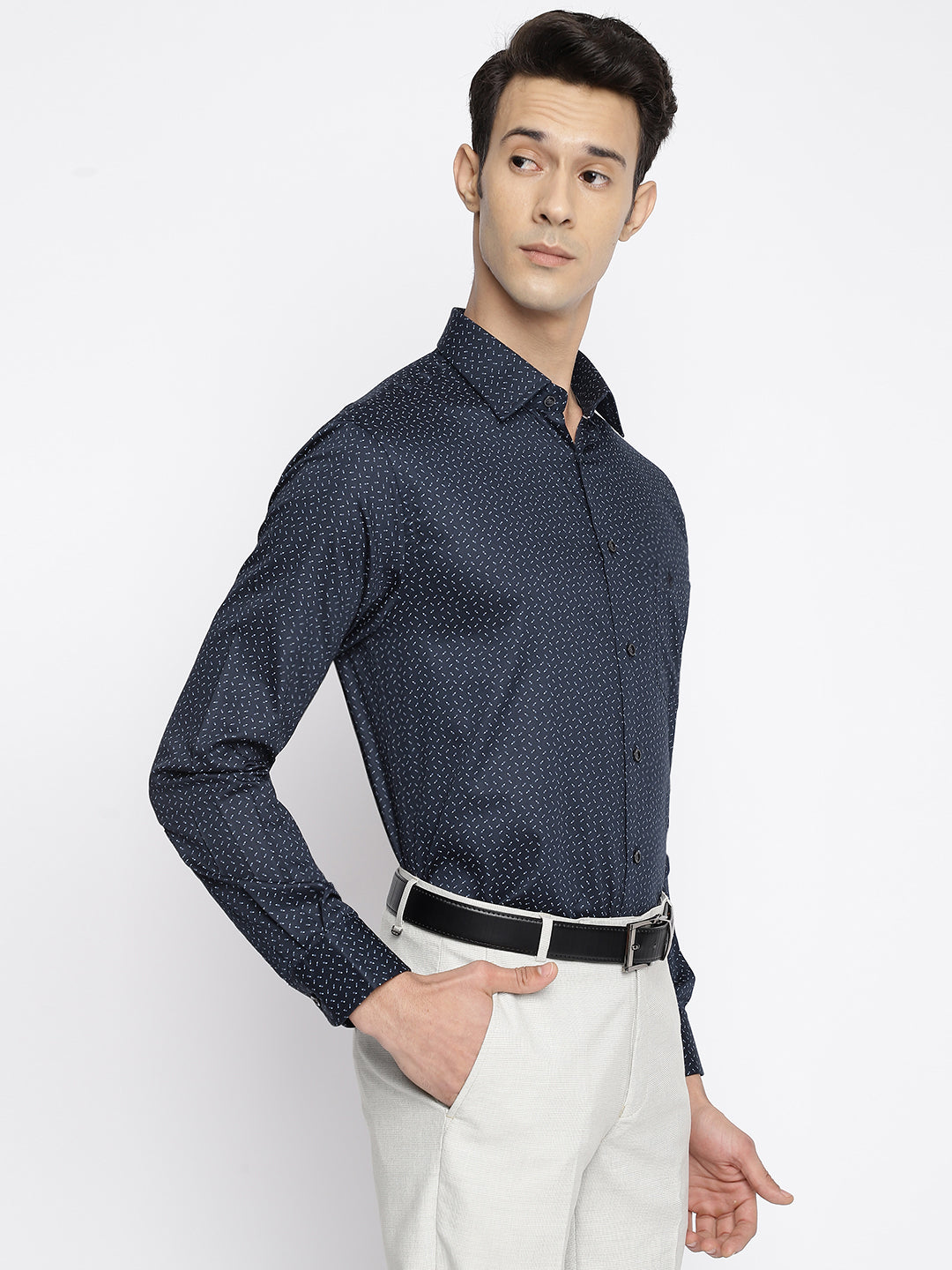 Cantabil Navy Mens Shirt (7050602938507)