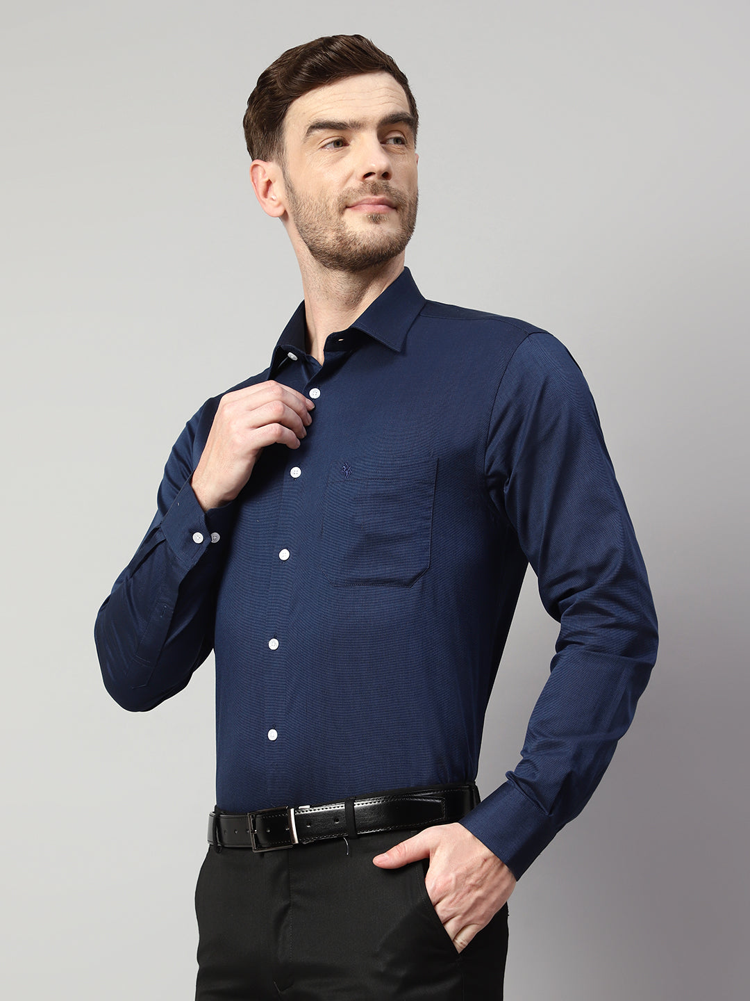 Cantabil Men Navy Shirt (7113720201355)