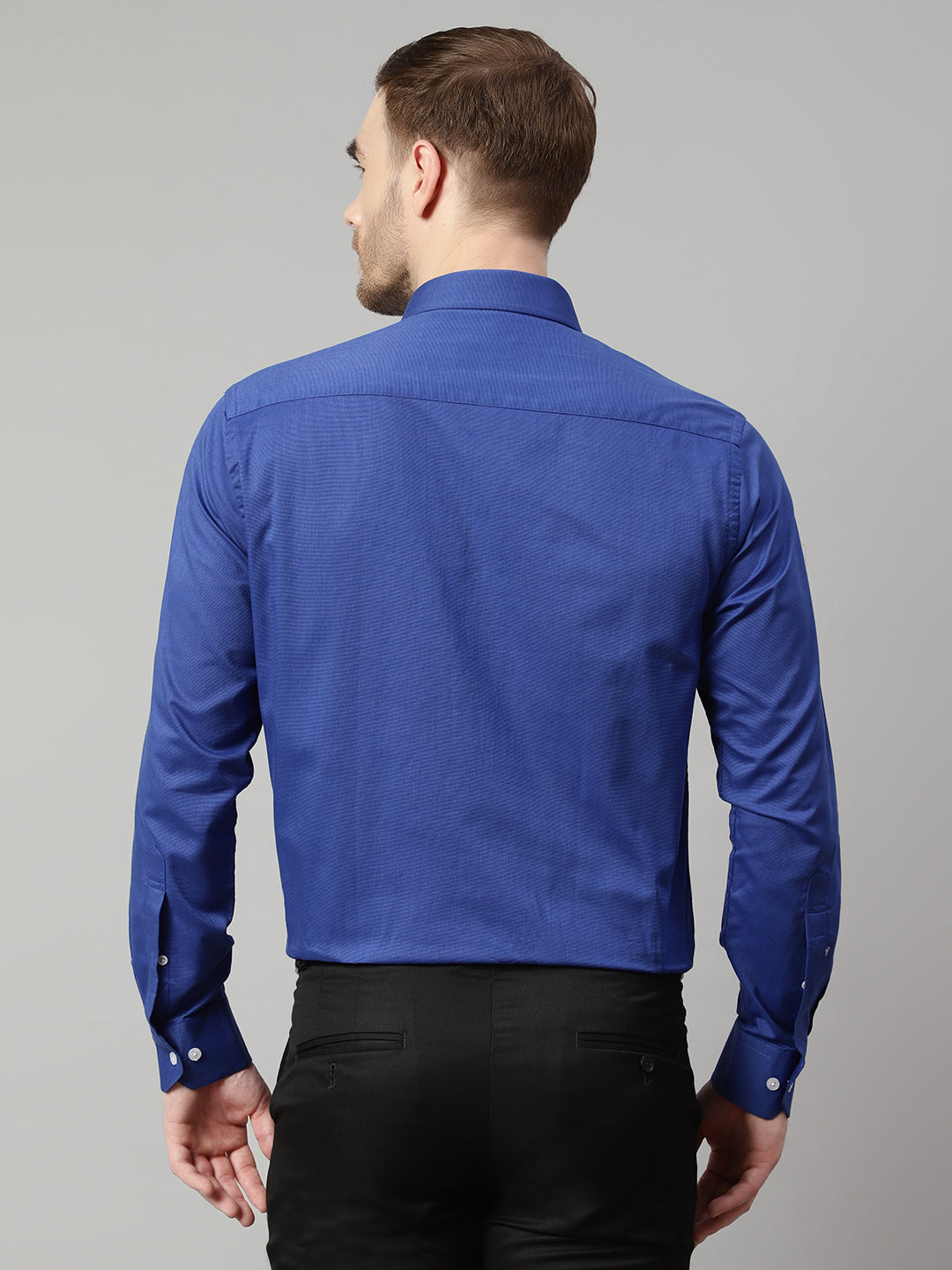 Cantabil Men Royal Blue Shirt