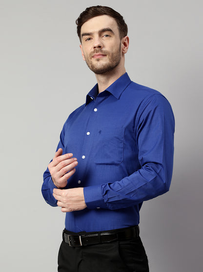 Cantabil Men Royal Blue Shirt (7113792356491)