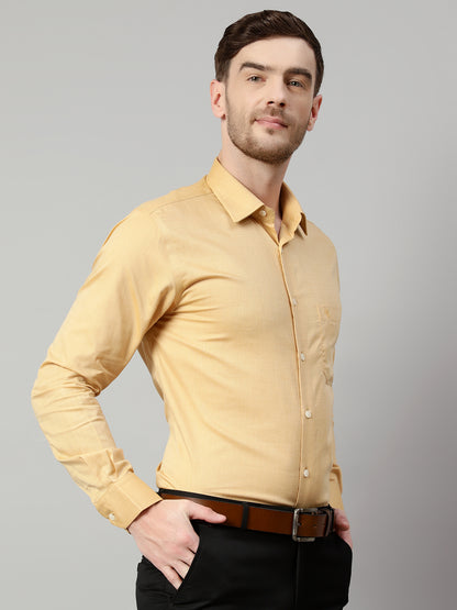 Cantabil Men Mustard Shirt (7113756508299)