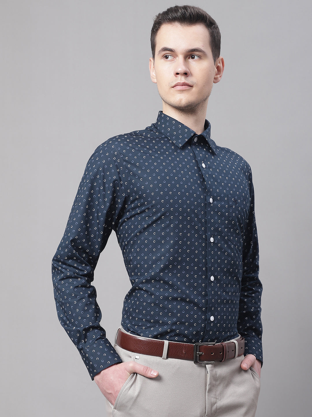 Cantabil Men's Navy Shirt (7070920507531)