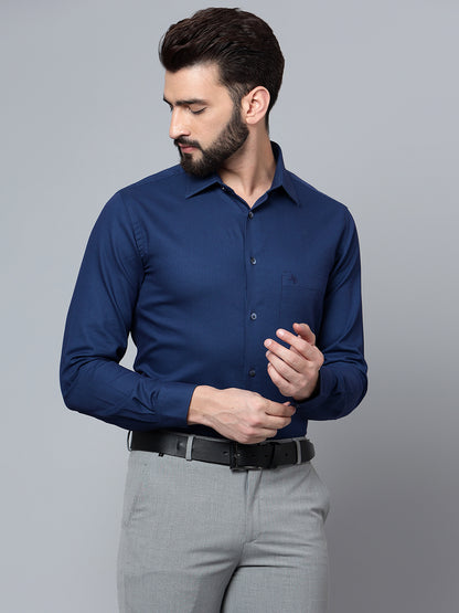 Cantabil Men Navy Shirt (7121292394635)