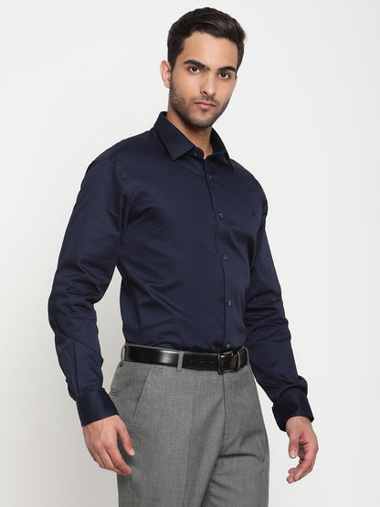 Cantabil Men's Navy Party Wear Shirt (6795498160267)