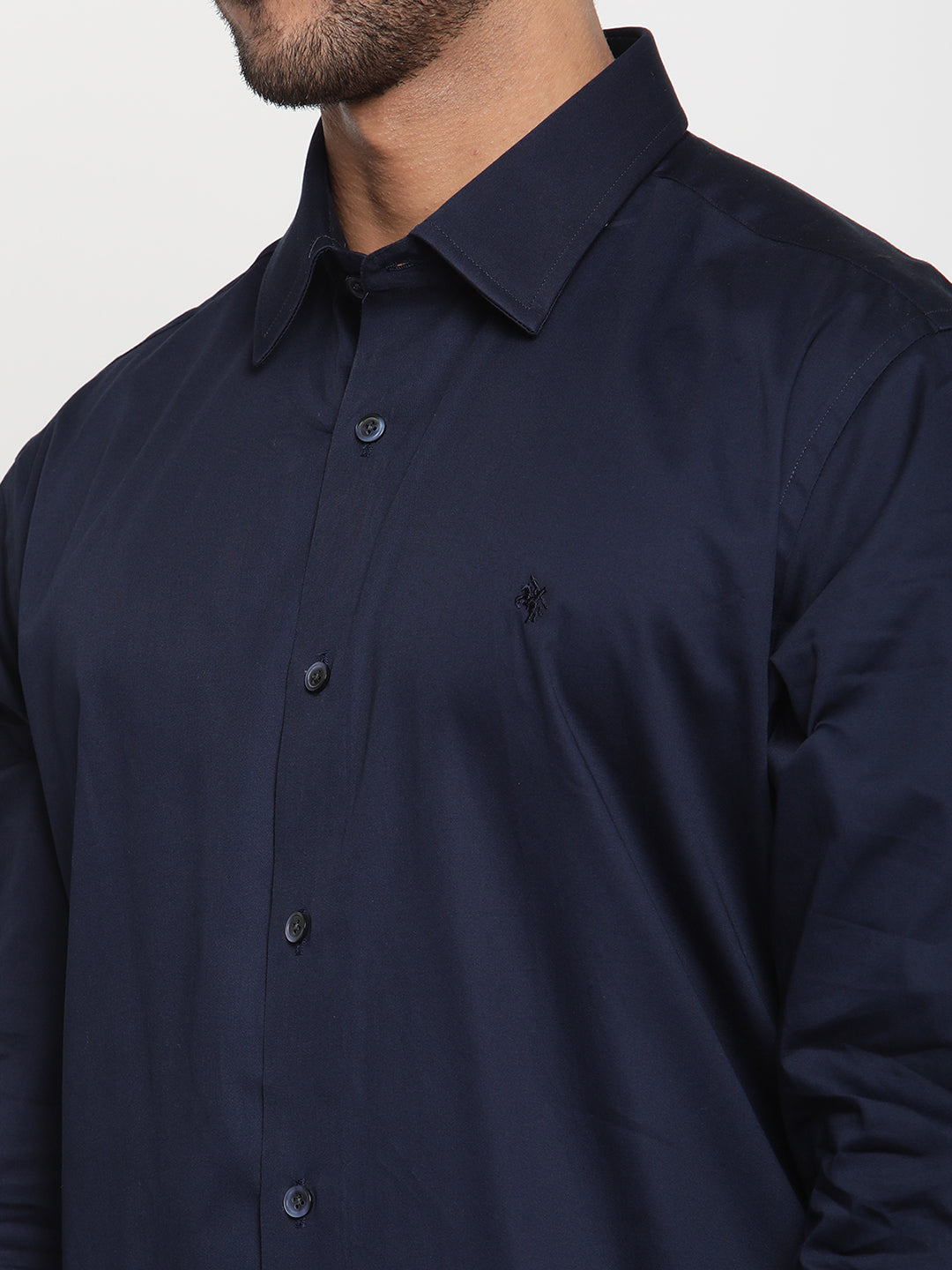 Cantabil Men's Navy Party Wear Shirt (6795498160267)