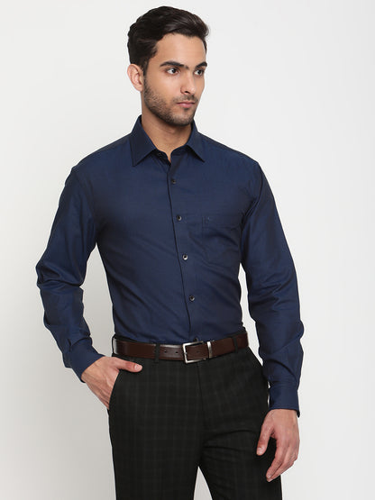 Cantabil Men's Peacock Blue Party Wear Shirt (6795489149067)