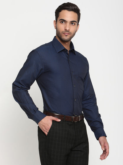 Cantabil Men's Peacock Blue Party Wear Shirt (6795489149067)