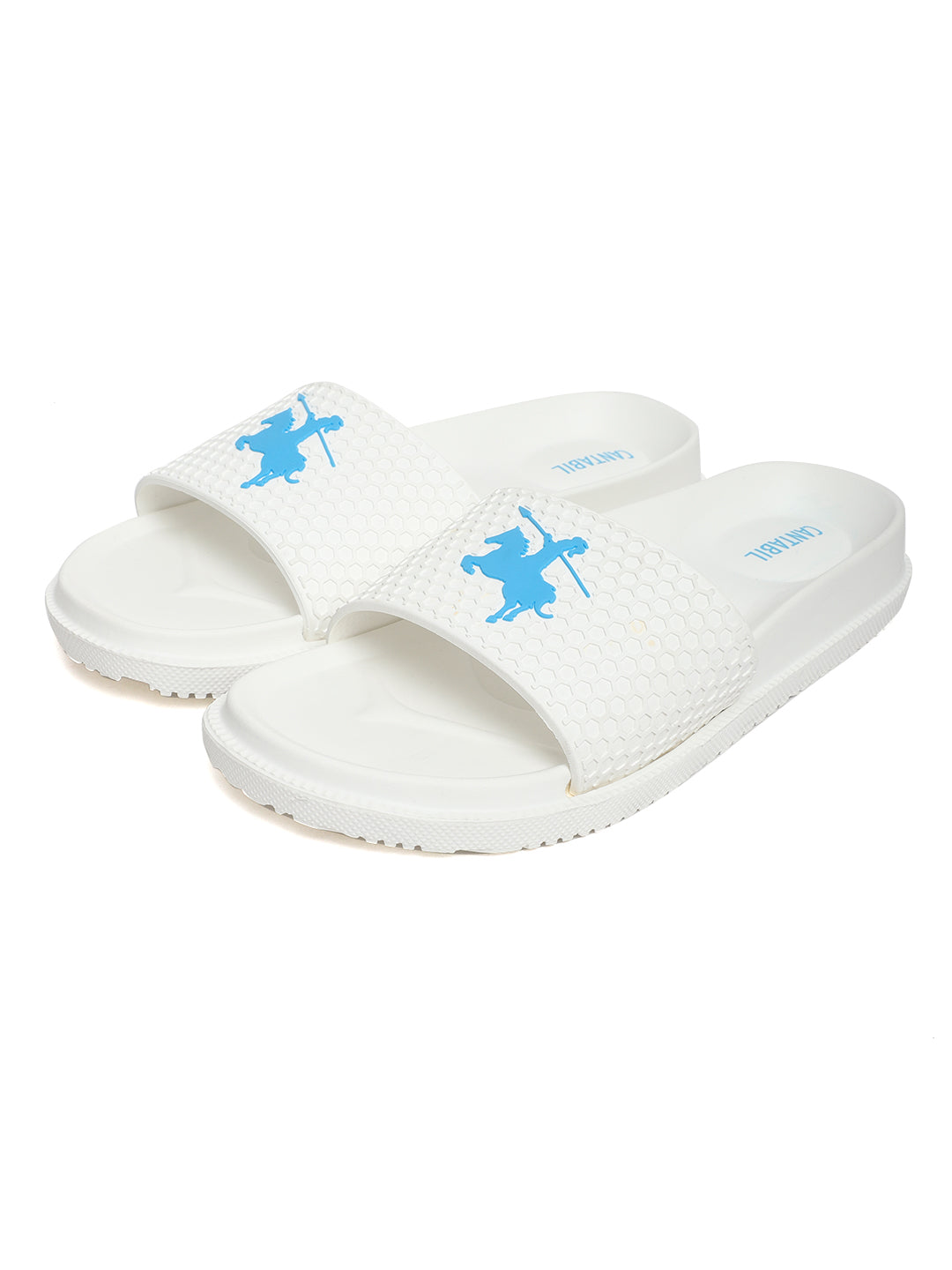 Cantabil Men White Sliders (7114277290123)