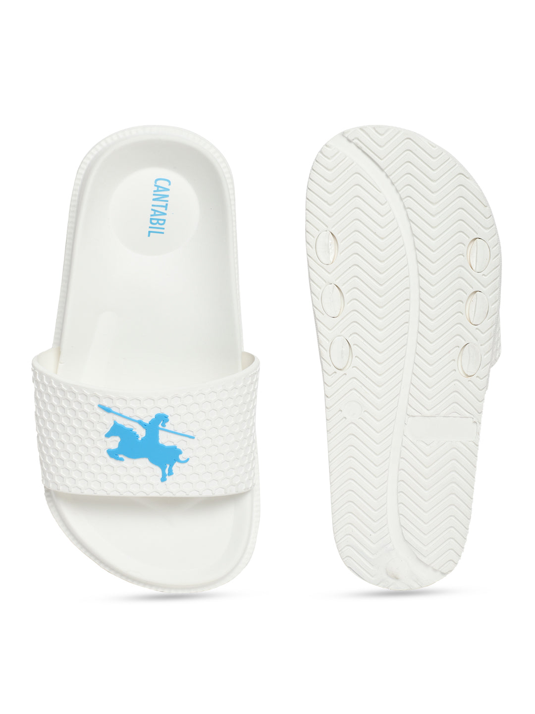 Cantabil Men White Sliders (7114277290123)