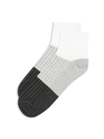 Cantabil Men Set of 5 Grey Melange Ankle Length Socks (6833278877835)