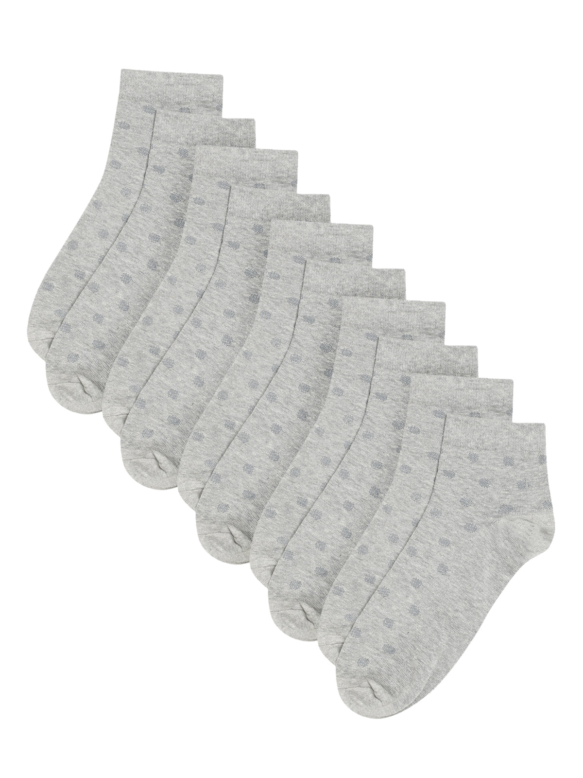 Cantabil Men Set of 5 Grey Ankle Length Socks (6833329930379)