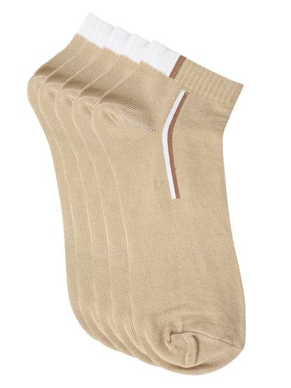 Cantabil Men Pack of 5 Beige Socks (7074726051979)