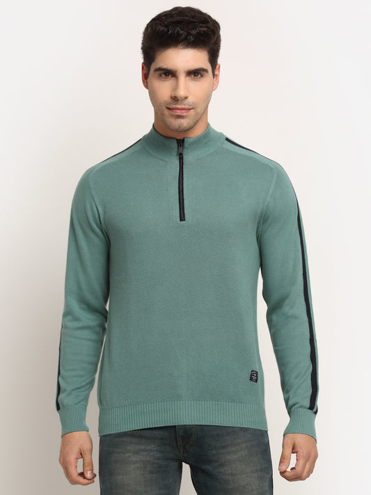 Cantabil Men's Green Sweater (6691257811083)