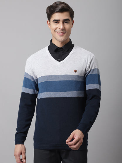 Cantabil  Men Grey Melange Sweater (7044636442763)