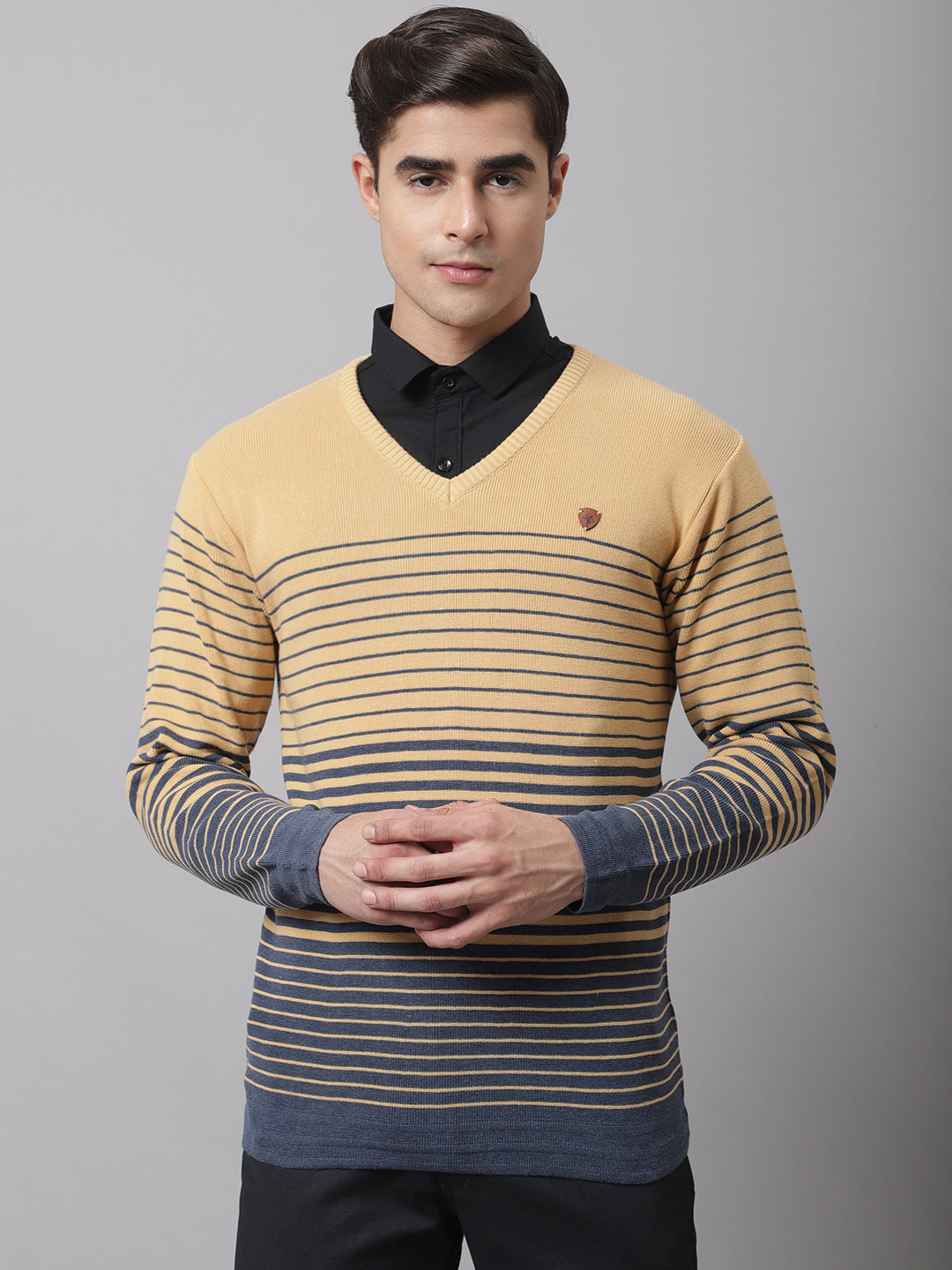 Cantabil  Men Mustard Sweater (7044639719563)