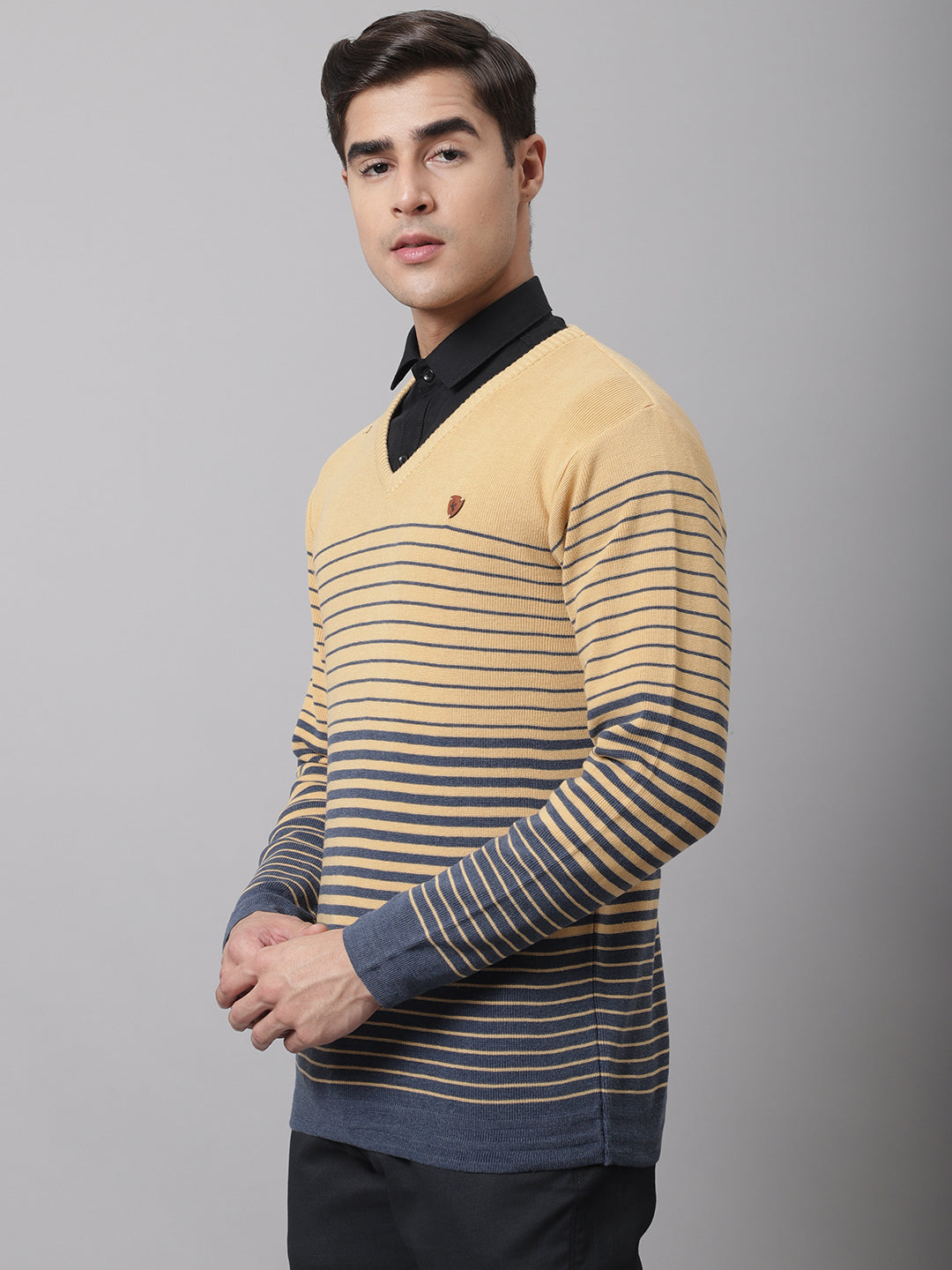 Cantabil  Men Mustard Sweater (7044639719563)