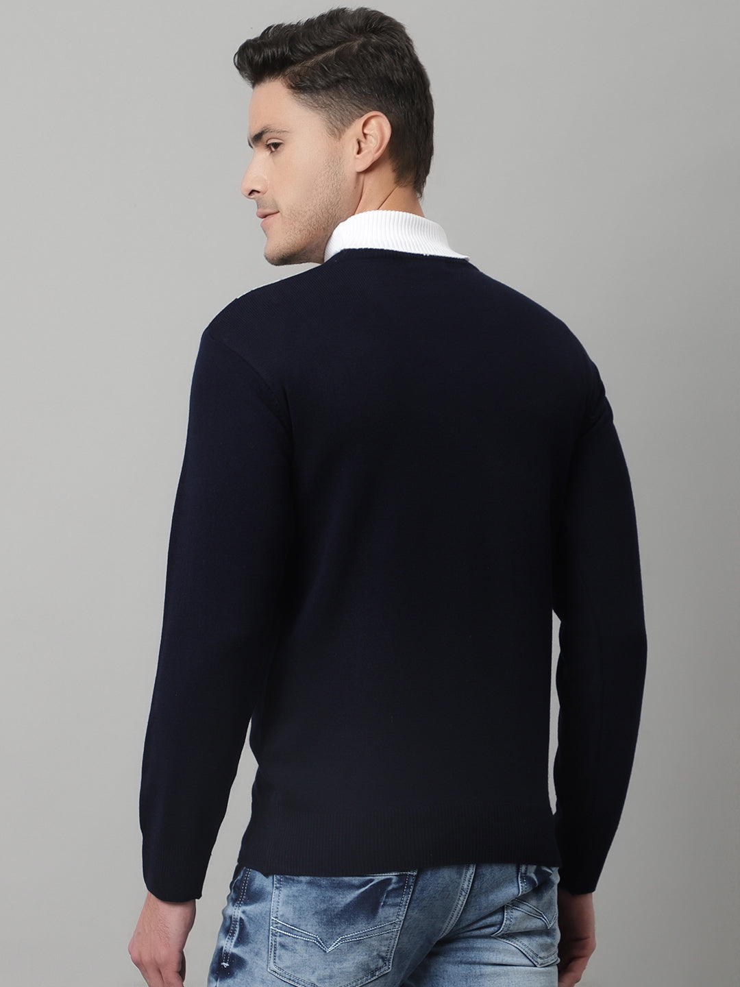 Cantabil Mens Navy Sweater (7047832928395)