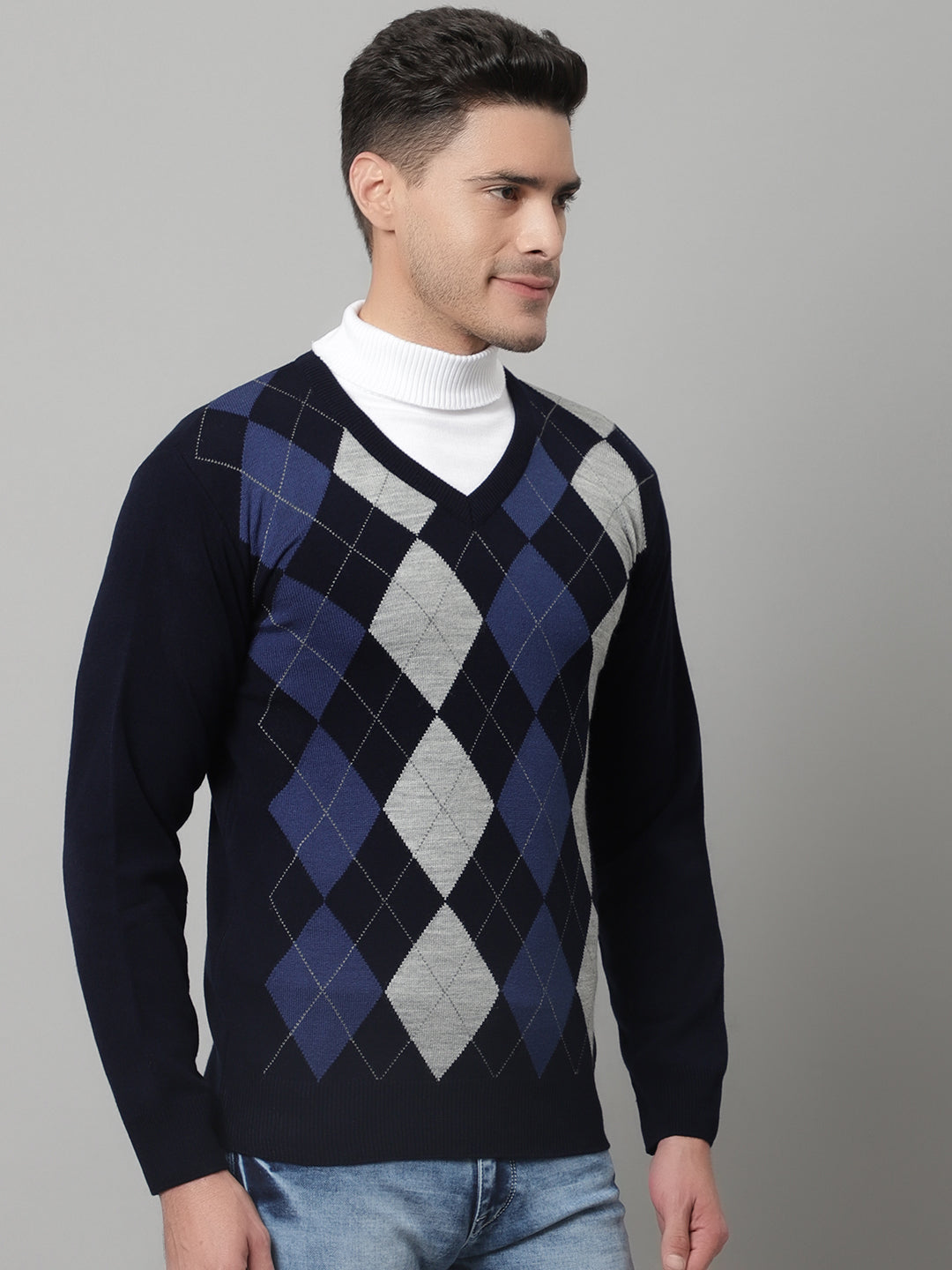 Cantabil Mens Navy Sweater (7047832928395)