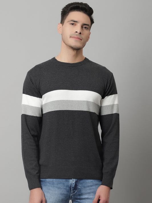 Cantabil Mens Grey Melange Sweater (7047834566795)