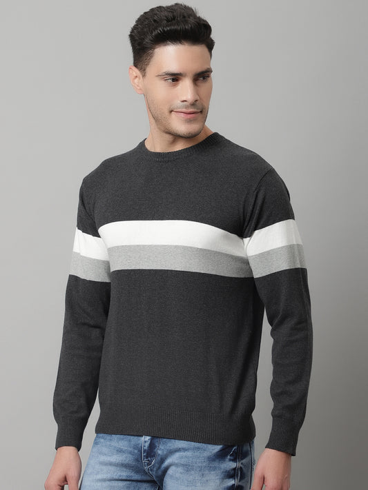 Cantabil Mens Grey Melange Sweater (7047834566795)