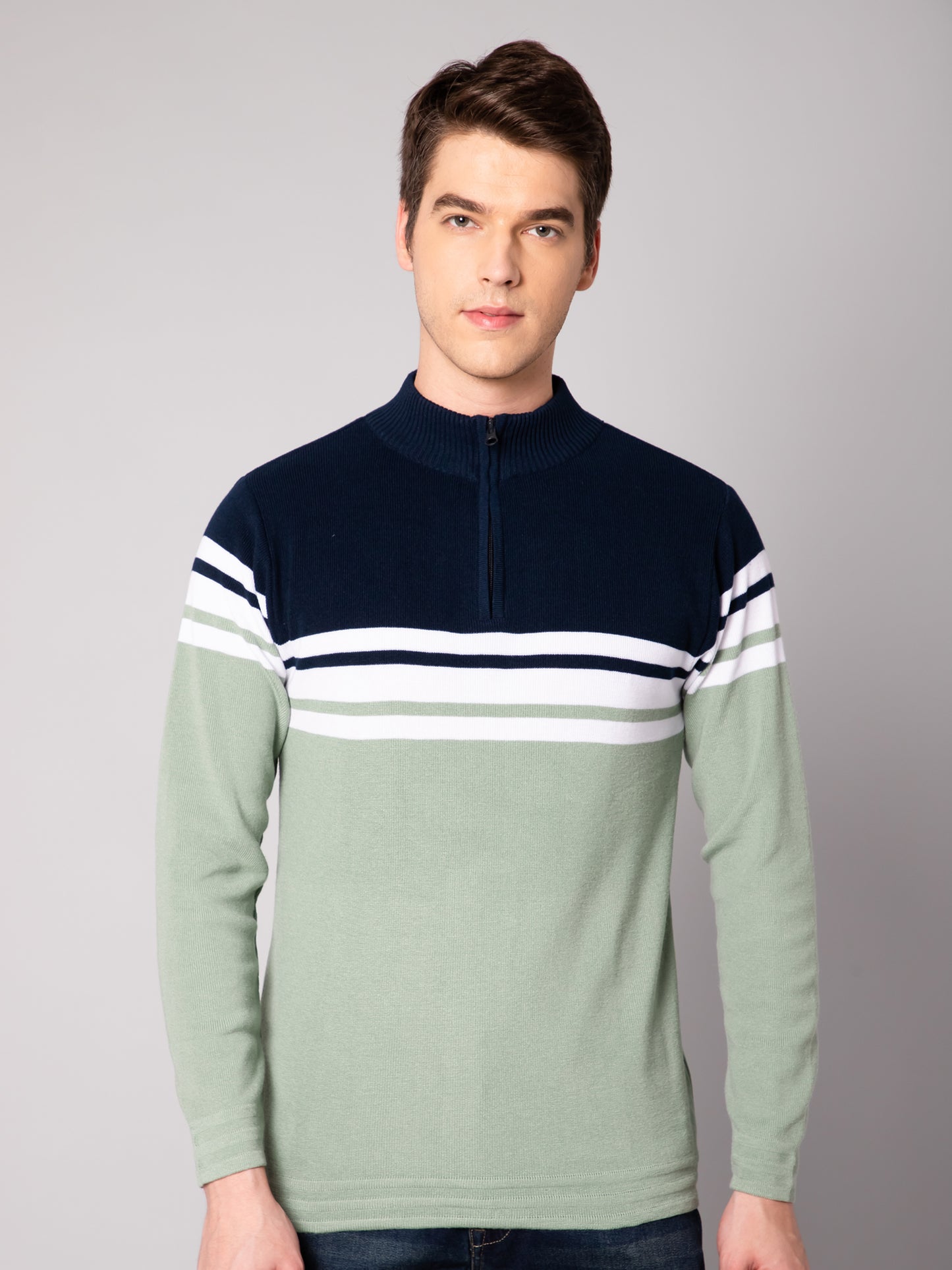 Cantabil Mens Light Green Sweater (7031701307531)