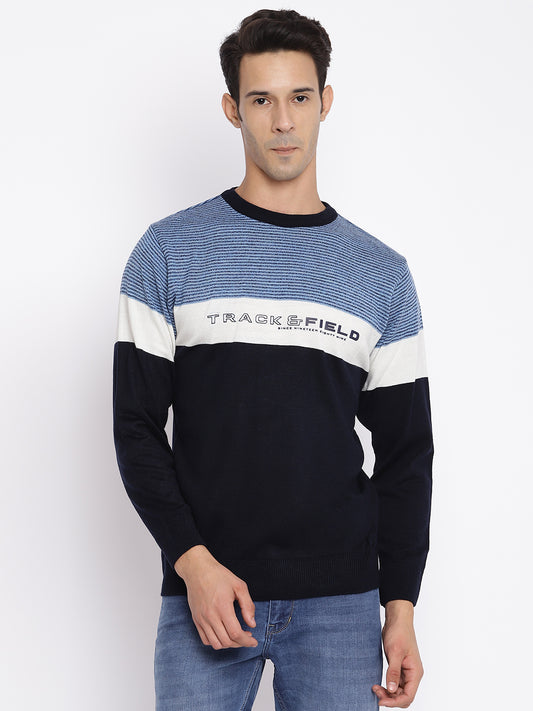 Cantabil Men Blue Sweater (7046797361291)
