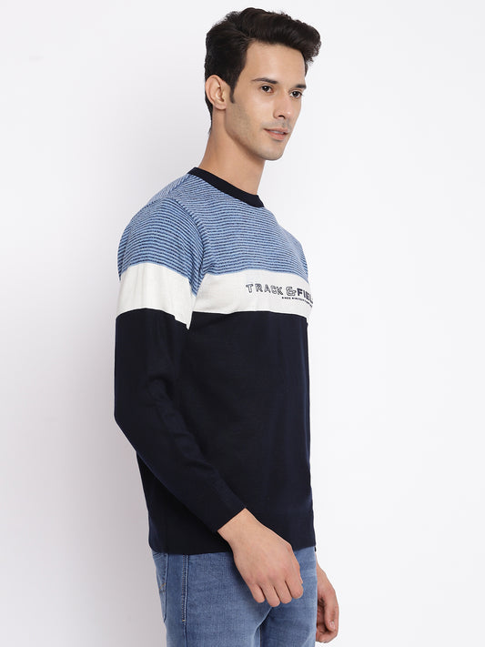Cantabil Men Blue Sweater (7046797361291)