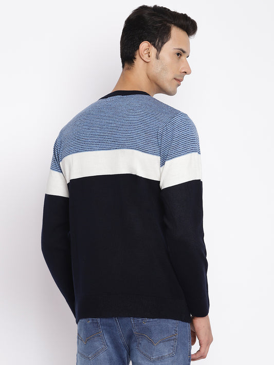Cantabil Men Blue Sweater (7046797361291)