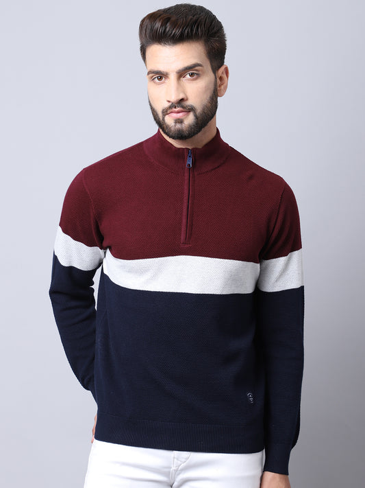 Cantabil Men Navy Pullover Sweater (7008194887819)