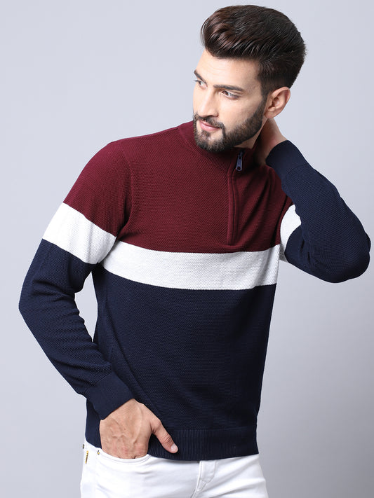 Cantabil Men Navy Pullover Sweater (7008194887819)