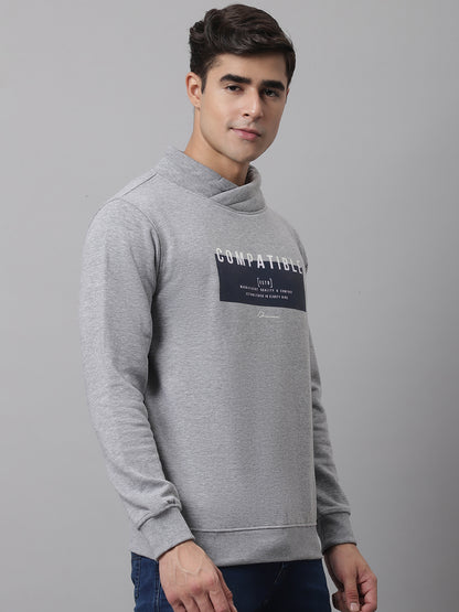 Cantabil Men Grey Melange Sweatshirt (7047347241099)