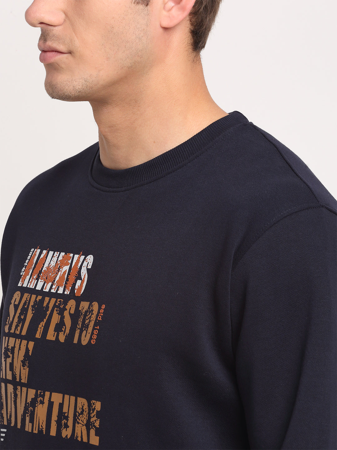 Cantabil Navy Sweatshirt for Men's (6709716877451)