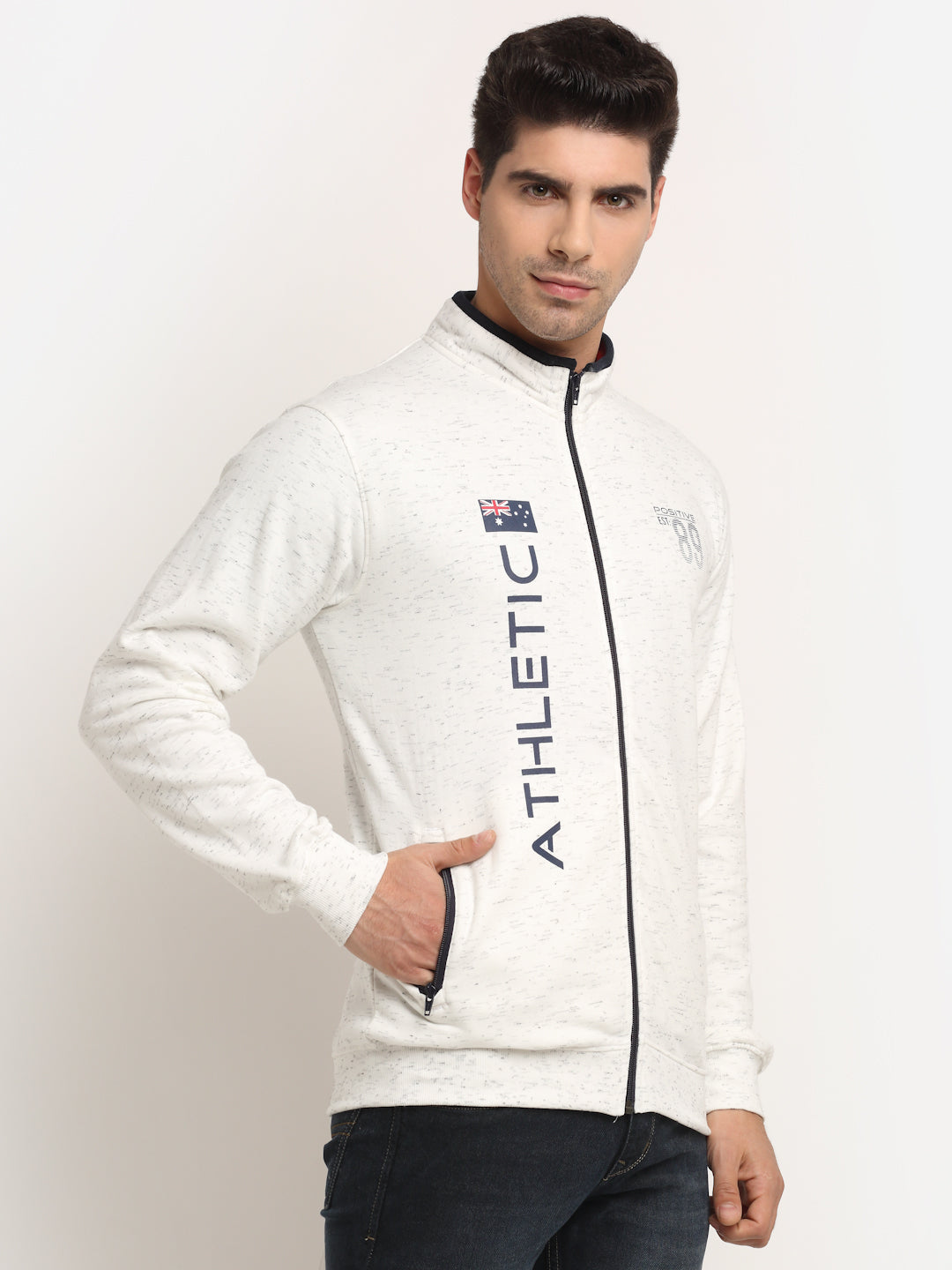 Cantabil Men's Off White Sweatshirt (6713011667083)