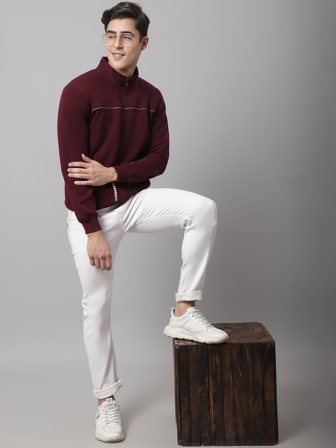 Cantabil Men Wine Sweatshirt (7047383187595)