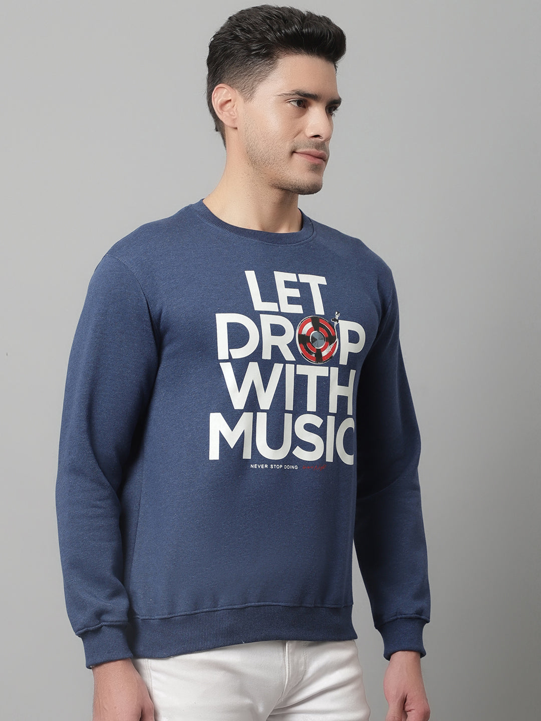 Cantabil Mens Indigo Melange Sweatshirt (7047816216715)