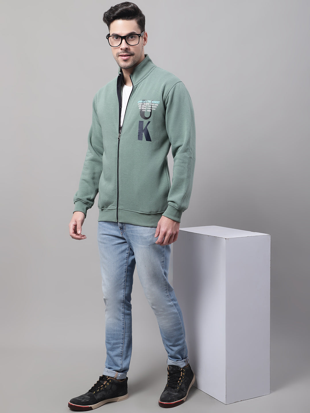 Cantabil Men Green Sweatshirt (7089029677195)